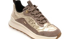 Pantofi sport GEOX gri, D46WPD, din material textil si piele naturala