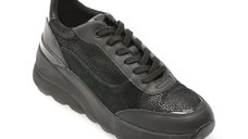 Pantofi sport GEOX negri, D45WAA, din piele naturala