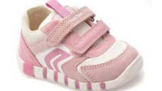 Pantofi sport GEOX roz, B3558C, din material textil si piele naturala
