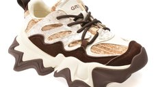 Pantofi sport GRYXX albi, 100861, din material textil si piele naturala