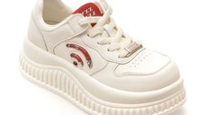 Pantofi sport GRYXX albi, 25C09, din piele ecologica