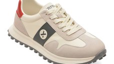 Pantofi sport GRYXX albi, 58373, din material textil si piele naturala