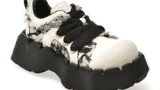 Pantofi sport GRYXX albi, 6891, din material textil si piele naturala