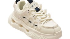 Pantofi sport GRYXX albi, Y2002, din material textil si piele naturala