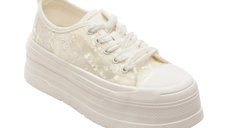 Pantofi sport GRYXX C1190 albi din material textil pentru femei