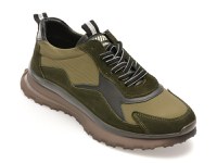 Pantofi sport GRYXX kaki, ED01, din material textil si piele naturala - 1