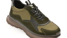 Pantofi sport GRYXX kaki, ED01, din material textil si piele naturala