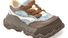 Pantofi sport GRYXX maro, S6101, din material textil si piele naturala