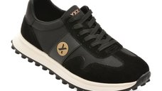 Pantofi sport GRYXX negri, 58373, din material textil si piele naturala
