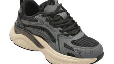 Pantofi sport GRYXX negri, 608, din material textil si piele naturala