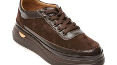 Pantofi sport IMAGE maro 213M126 din piele intoarsa pentru confort zilnic
