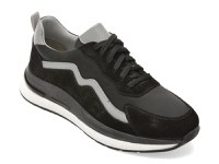 Pantofi sport MARCO BUFFON negri, BF6001, din piele naturala - 1