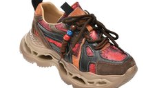 Pantofi sport maro FLAVIA PASSINI 6388 din piele naturala