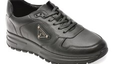 Pantofi sport OTTER negri, 12082, din piele naturala