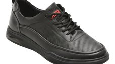 Pantofi sport OTTER negri, 63091, din piele naturala