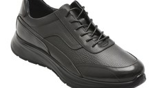 Pantofi sport OTTER negri, HT2, din piele naturala