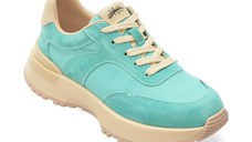 Pantofi sport PASS COLLECTION albastri, M960012, din material textil si piele naturala