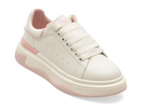 Pantofi sport PASS COLLECTION albi, M960009, din piele naturala - 1