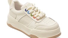 Pantofi sport PASS COLLECTION albi, MQ60007, din piele naturala