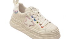 Pantofi sport PASS COLLECTION albi, MQ60011, din piele naturala