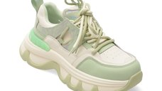 Pantofi sport PASS COLLECTION verzi, MQ60005, din piele naturala