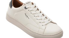 Pantofi sport PEPE JEANS albi, MS0048, din piele ecologica