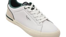 Pantofi sport PEPE JEANS albi, MS30011, din piele ecologica