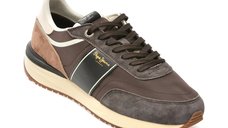Pantofi sport PEPE JEANS maro, MS60008, din material textil si piele naturala