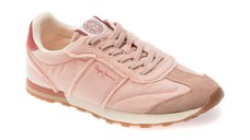 Pantofi sport PEPE JEANS roz, ONCE TWILL, din material textil