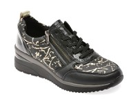 Pantofi sport REMONTE negri, D2401, din material textil - 1