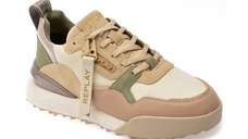 Pantofi sport REPLAY albi, WS9H10L, din piele naturala
