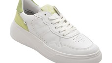 Pantofi sport RIEKER albi, W2300, din piele naturala