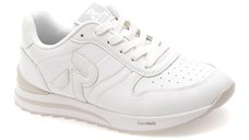 Pantofi sport RIEKER albi, W2401, din piele naturala