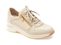 Pantofi sport RIEKER bej, N9301, din piele ecologica - 1