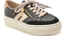 Pantofi sport RIEKER negri, M1912, din piele naturala
