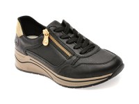 Pantofi sport RIEKER negri, N9501, din piele ecologica - 1