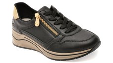 Pantofi sport RIEKER negri, N9501, din piele ecologica