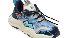 Pantofi sport Selection Kids W986 pentru baieti, albastri, din piele ecologica