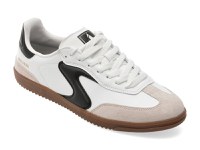 Pantofi sport SKECHERS alb-negru, HOTSHOT, din piele naturala - 1