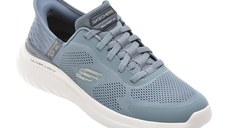 Pantofi sport SKECHERS albastri, BOUNDER 2.0, din material textil