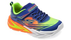 Pantofi sport SKECHERS albastri, FLEX-GLOW ULTRA, din material textil