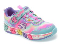 Pantofi sport SKECHERS albastri, GUMMY FRIENDS, din material textil - 1