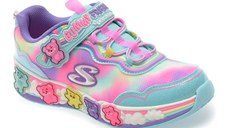 Pantofi sport SKECHERS albastri, GUMMY FRIENDS, din material textil