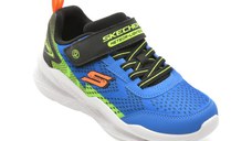 Pantofi sport SKECHERS albastri, METEOR-LIGHTS 2.0, din material textil