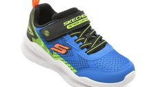 Pantofi sport SKECHERS albastri, METEOR-LIGHTS 2.0, din material textil