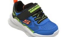 Pantofi sport SKECHERS albastri, METEOR-LIGHTS 2.0, din material textil