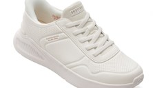 Pantofi sport SKECHERS albi, 177394, din piele ecologica