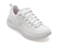 Pantofi sport SKECHERS albi, ARCH FIT 2.0, din piele naturala - 1
