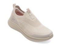 Pantofi sport SKECHERS albi, BOBS MODA FLEX, din material textil - 1