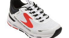 Pantofi sport SKECHERS albi, GLIDE-STEP PLUS, din material textil